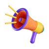 A multi-colored microphone symbolizes the ability for PTT users to listen and speak on many channels.